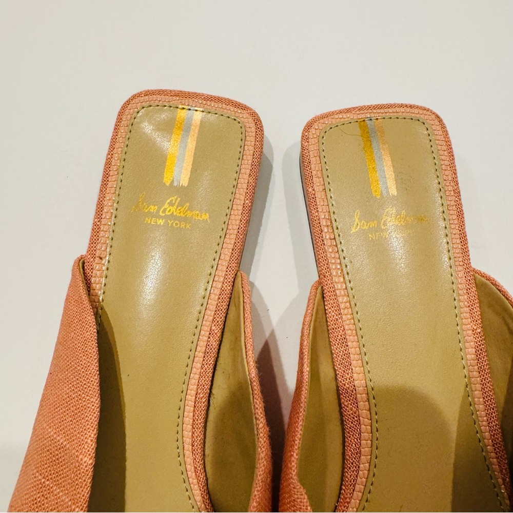 SAM EDELMAN NEW YORK Womens Coral Padded Lavina Square Toe Slip On Mules Sz 11 - Picture 7 of 13